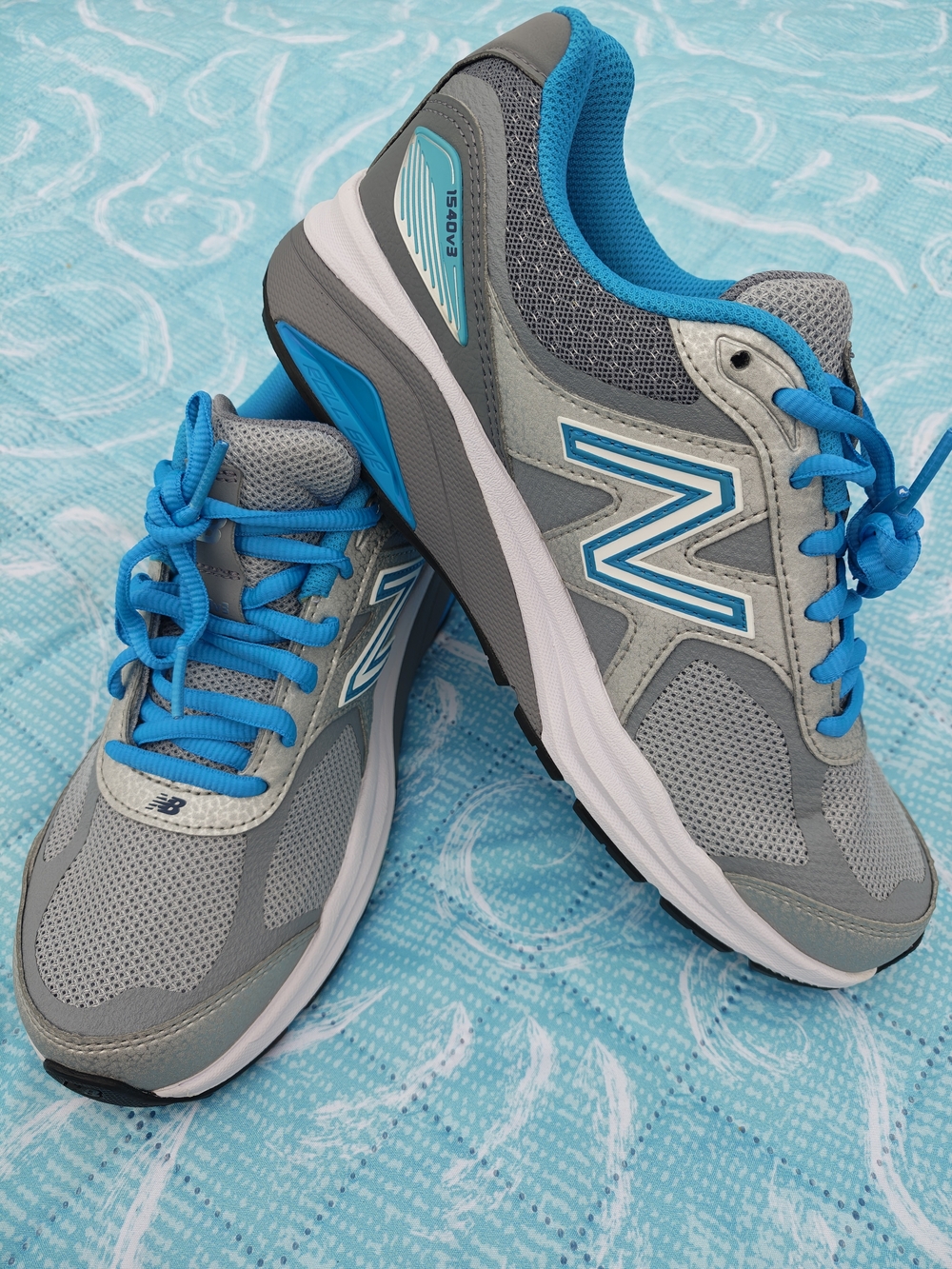 New Balance 1540v3 Silver Polaris Running Gray & Blue Running Sneakers